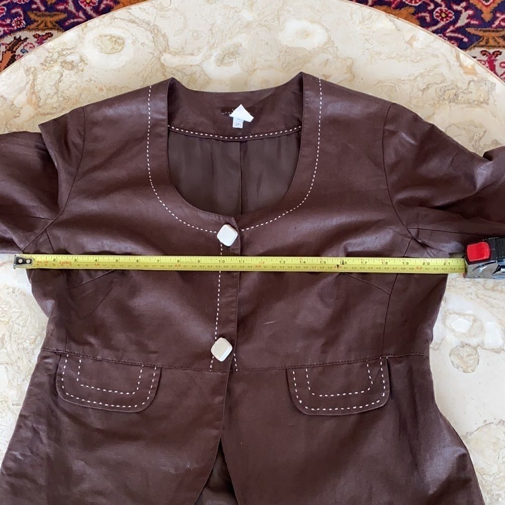 Vex Collection Brown Cotton Light Jacket/Top - Picture 9 of 13